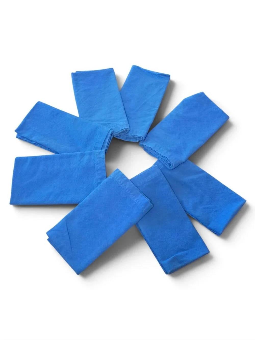 Set Of 8 Cloth Napkins - Vibrant Blue